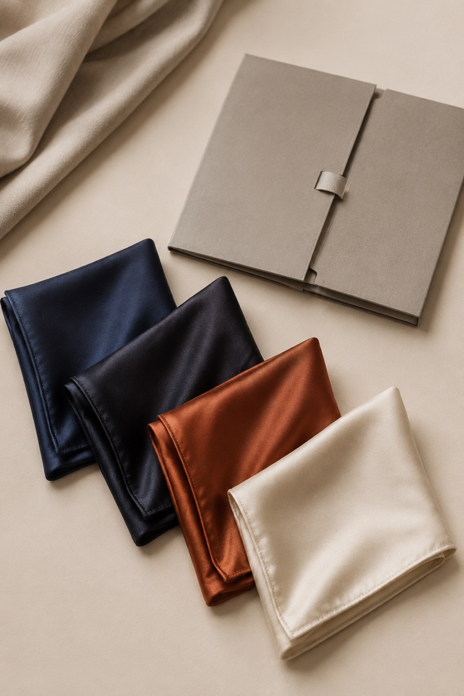 Pure Silk Pocket Square Set — Tailored Edit